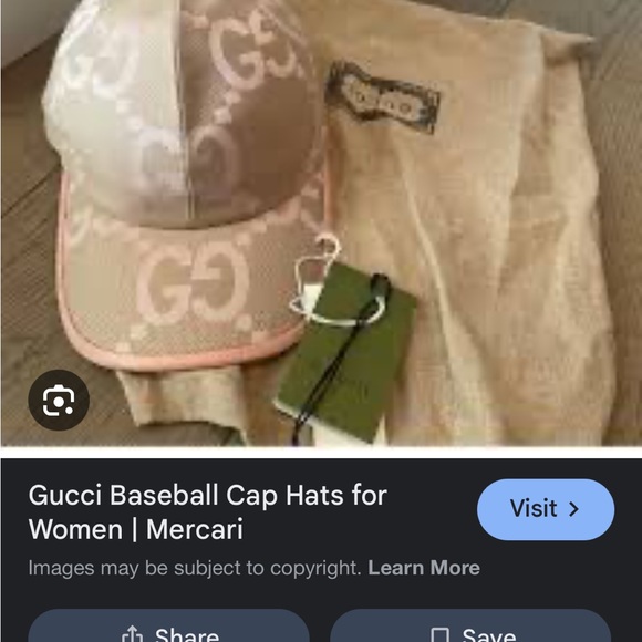 Gucci Women\'s Light Pink Monogram Cap. Brand new   NWT main image 7